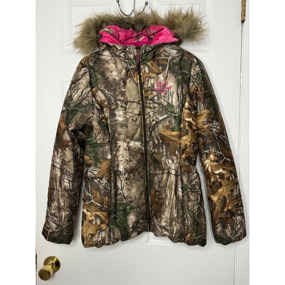 Realtree Jackets & Blazers - RealTree Xtra Women's Size S Camouflage Hunting Camping Jacket Fur Trim Hood